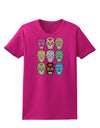 Dia de los Muertos Calaveras Sugar Skulls Womens Dark T-Shirt-TooLoud-Hot-Pink-Small-Davson Sales