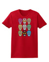 Dia de los Muertos Calaveras Sugar Skulls Womens Dark T-Shirt-TooLoud-Red-X-Small-Davson Sales