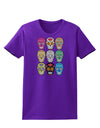 Dia de los Muertos Calaveras Sugar Skulls Womens Dark T-Shirt-TooLoud-Purple-X-Small-Davson Sales