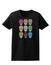 Dia de los Muertos Calaveras Sugar Skulls Womens Dark T-Shirt-TooLoud-Black-X-Small-Davson Sales