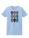 Dia de los Muertos Calaveras Sugar Skulls Womens T-Shirt-Womens T-Shirt-TooLoud-Light-Blue-X-Small-Davson Sales