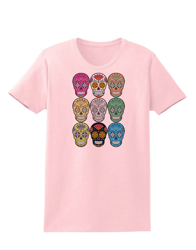 Dia de los Muertos Calaveras Sugar Skulls Womens T-Shirt-Womens T-Shirt-TooLoud-PalePink-X-Small-Davson Sales