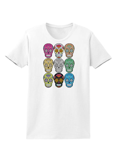 Dia de los Muertos Calaveras Sugar Skulls Womens T-Shirt-Womens T-Shirt-TooLoud-White-X-Small-Davson Sales