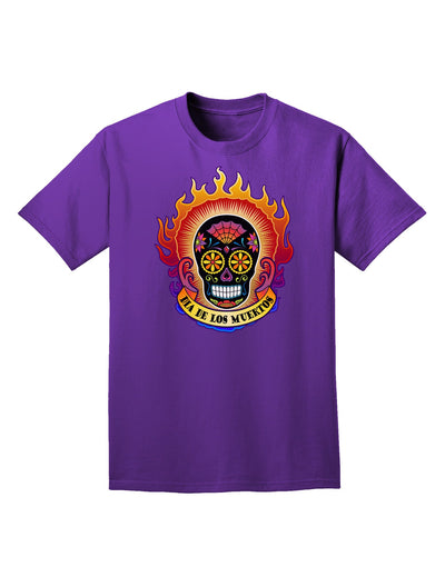 Dia de los Muertos Sacred Calavera Day of the Dead Adult Dark T-Shirt-Mens T-Shirt-TooLoud-Purple-Small-Davson Sales