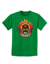 Dia de los Muertos Sacred Calavera Day of the Dead Childrens Dark T-Shirt-Childrens T-Shirt-TooLoud-Kelly-Green-X-Small-Davson Sales