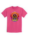 Dia de los Muertos Sacred Calavera Day of the Dead Childrens Dark T-Shirt-Childrens T-Shirt-TooLoud-Sangria-X-Small-Davson Sales