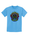 Dia de los Muertos Sacred Calavera Day of the Dead Childrens T-Shirt-Childrens T-Shirt-TooLoud-Aquatic-Blue-X-Small-Davson Sales