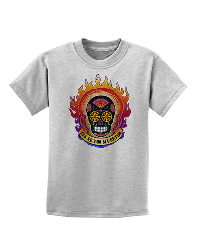 Dia de los Muertos Sacred Calavera Day of the Dead Childrens T-Shirt-Childrens T-Shirt-TooLoud-AshGray-X-Small-Davson Sales