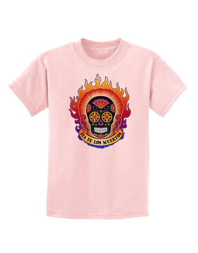 Dia de los Muertos Sacred Calavera Day of the Dead Childrens T-Shirt-Childrens T-Shirt-TooLoud-PalePink-X-Small-Davson Sales
