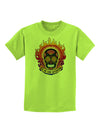 Dia de los Muertos Sacred Calavera Day of the Dead Childrens T-Shirt-Childrens T-Shirt-TooLoud-Lime-Green-X-Small-Davson Sales