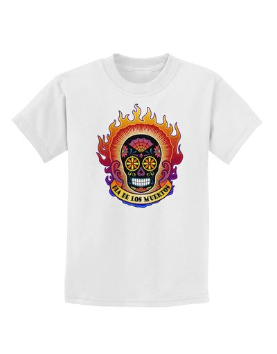 Dia de los Muertos Sacred Calavera Day of the Dead Childrens T-Shirt-Childrens T-Shirt-TooLoud-White-X-Small-Davson Sales