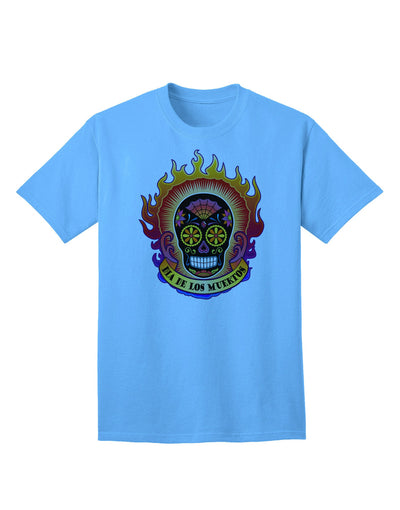 Dia de los Muertos Sacred Calavera: Premium Adult T-Shirt Celebrating Day of the Dead-Mens T-shirts-TooLoud-Aquatic-Blue-Small-Davson Sales