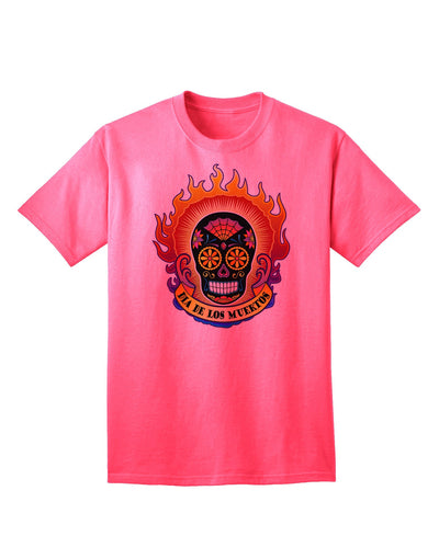 Dia de los Muertos Sacred Calavera: Premium Adult T-Shirt Celebrating Day of the Dead-Mens T-shirts-TooLoud-Neon-Pink-Small-Davson Sales