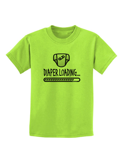 Diaper Loading Childrens T-Shirt-Childrens T-Shirt-TooLoud-Lime-Green-X-Small-Davson Sales