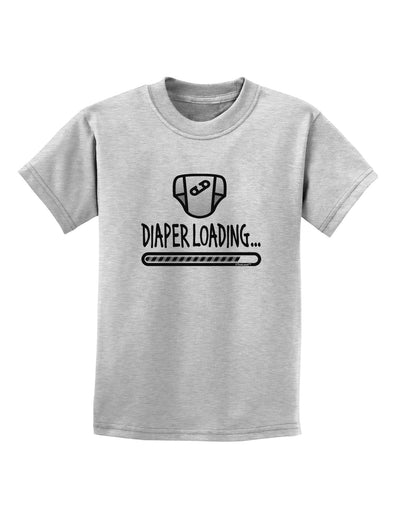 Diaper Loading Childrens T-Shirt-Childrens T-Shirt-TooLoud-AshGray-X-Small-Davson Sales