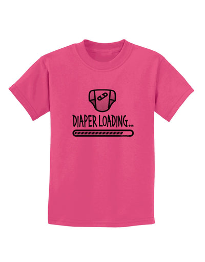 Diaper Loading Childrens T-Shirt-Childrens T-Shirt-TooLoud-Sangria-X-Small-Davson Sales