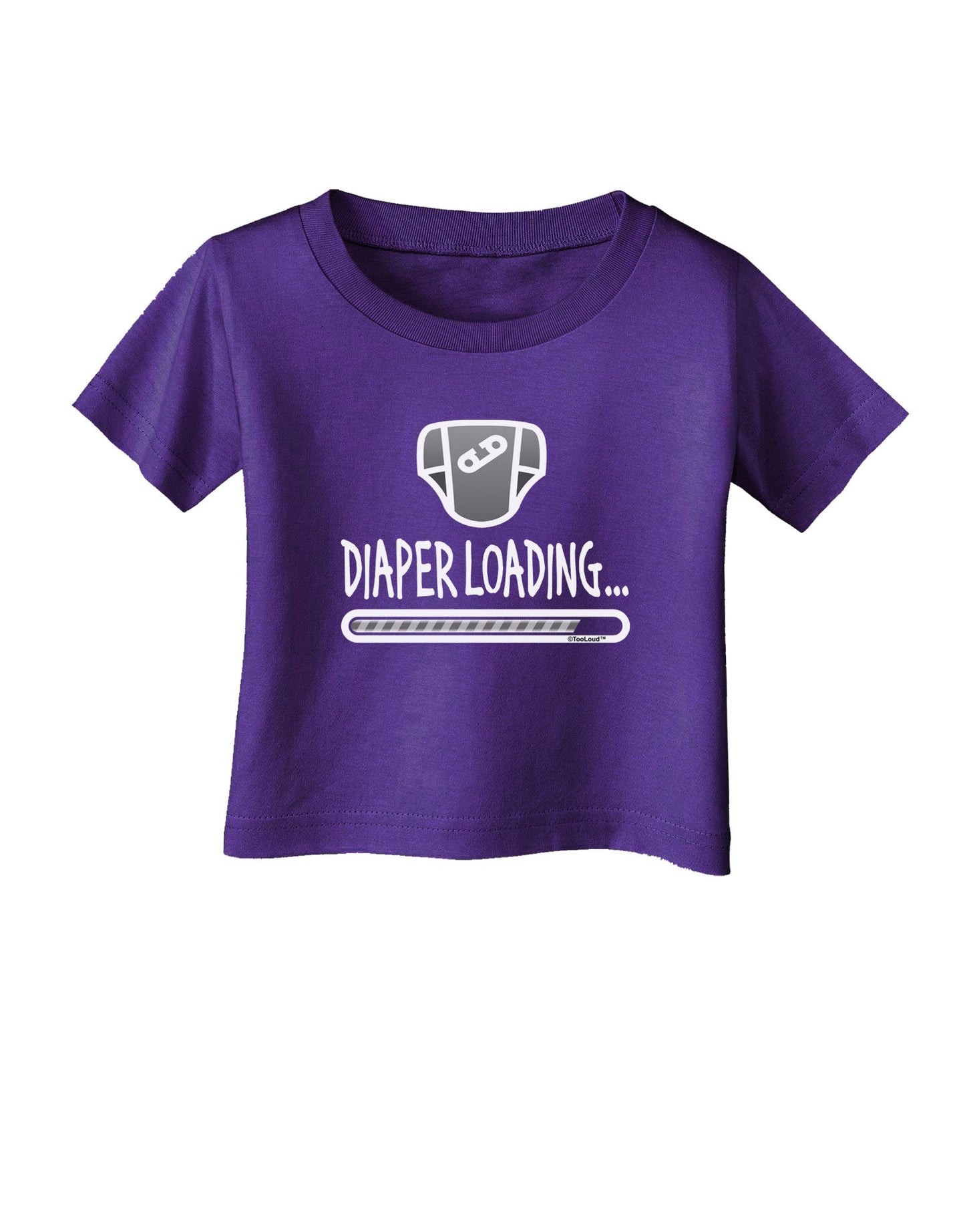 Diaper Loading Infant T-Shirt Dark-Infant T-Shirt-TooLoud-Purple-06-Months-Davson Sales