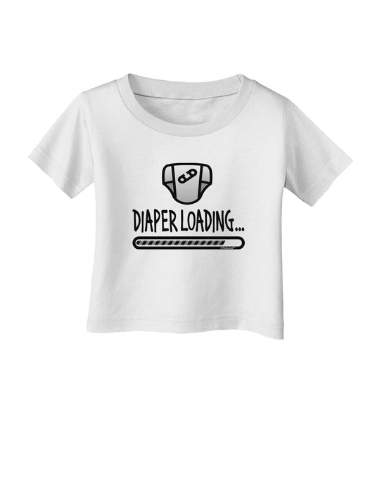 Diaper Loading Infant T-Shirt-Infant T-Shirt-TooLoud-White-06-Months-Davson Sales