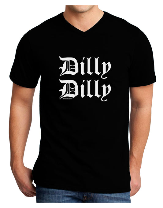 Dilly Dilly Beer Drinking Funny Adult Dark V-Neck T-Shirt by TooLoud-Mens V-Neck T-Shirt-TooLoud-Black-Small-Davson Sales