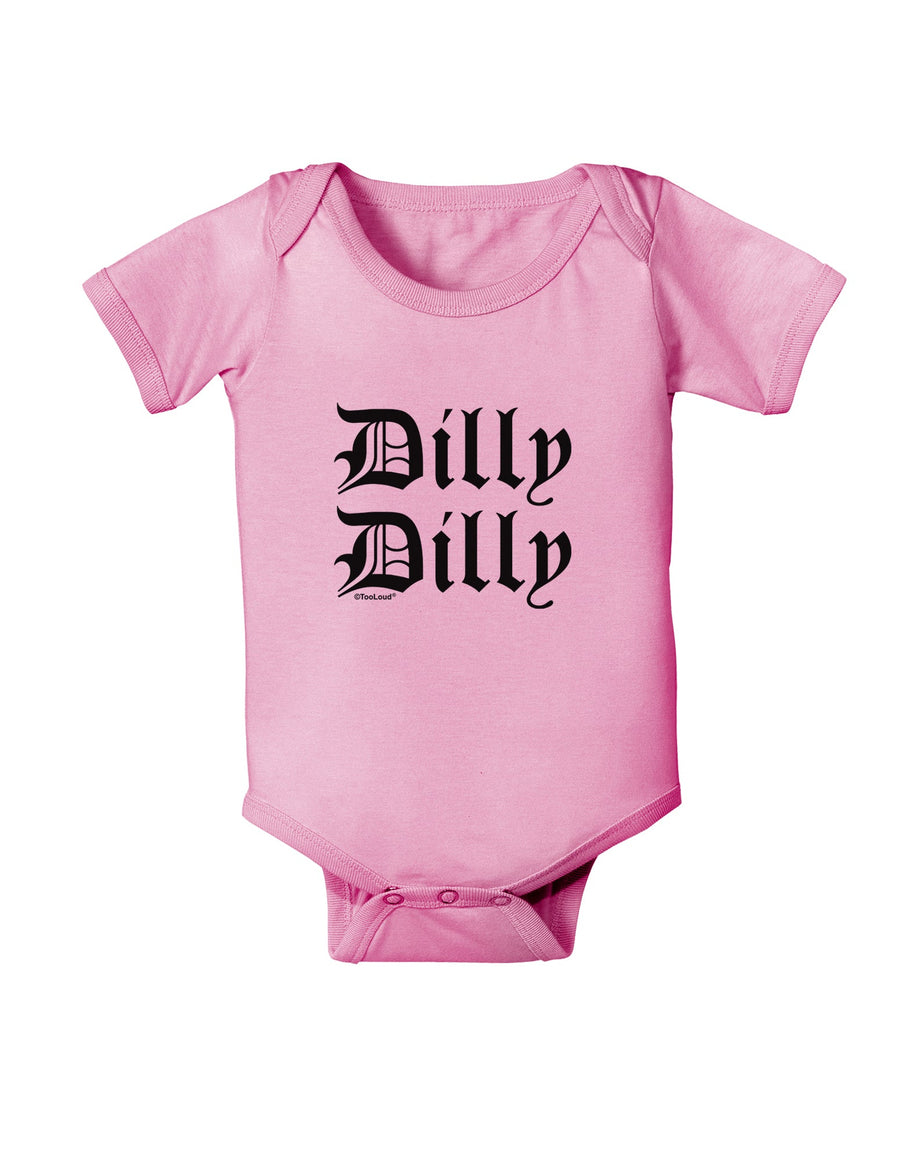 Dilly Dilly Beer Drinking Funny Baby Romper Bodysuit by TooLoud-Baby Romper-TooLoud-White-06-Months-Davson Sales