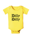 Dilly Dilly Beer Drinking Funny Baby Romper Bodysuit by TooLoud-Baby Romper-TooLoud-Yellow-06-Months-Davson Sales