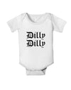 Dilly Dilly Beer Drinking Funny Baby Romper Bodysuit by TooLoud-Baby Romper-TooLoud-White-06-Months-Davson Sales