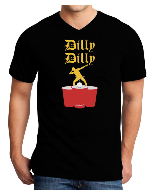 Dilly Dilly Funny Beer Adult Dark V-Neck T-Shirt by TooLoud-Mens V-Neck T-Shirt-TooLoud-Black-Small-Davson Sales