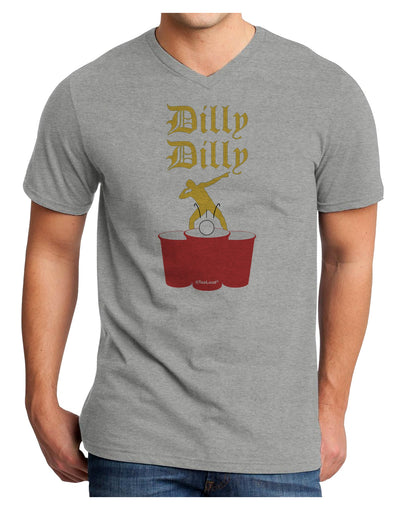 Dilly Dilly Funny Beer Adult V-Neck T-shirt by TooLoud-Mens V-Neck T-Shirt-TooLoud-HeatherGray-Small-Davson Sales