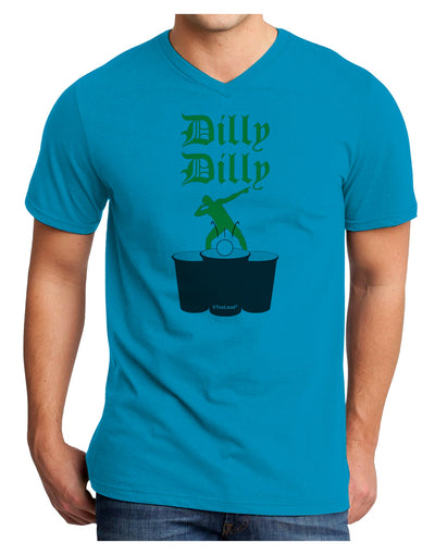 Dilly Dilly Funny Beer Adult V-Neck T-shirt by TooLoud-Mens V-Neck T-Shirt-TooLoud-Turquoise-Small-Davson Sales