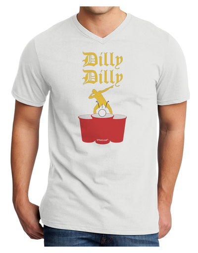 Dilly Dilly Funny Beer Adult V-Neck T-shirt by TooLoud-Mens V-Neck T-Shirt-TooLoud-White-Small-Davson Sales