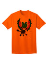 Dilophosaurus Design - Adult T-Shirt with Spit Pattern by TooLoud-Mens T-shirts-TooLoud-Orange-Small-Davson Sales