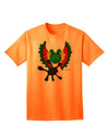 Dilophosaurus Design - Adult T-Shirt with Spit Pattern by TooLoud-Mens T-shirts-TooLoud-Neon-Orange-Small-Davson Sales