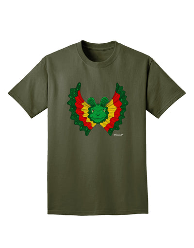 Dilophosaurus Design - Color Adult Dark T-Shirt by TooLoud-Mens T-Shirt-TooLoud-Military-Green-Small-Davson Sales