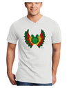 Dilophosaurus Design - Color Adult V-Neck T-shirt by TooLoud-Mens V-Neck T-Shirt-TooLoud-White-Small-Davson Sales