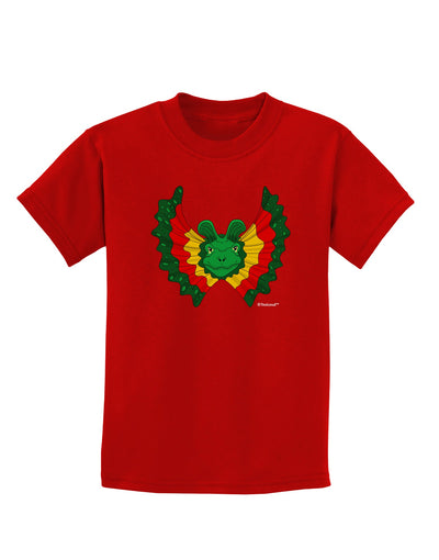 Dilophosaurus Design - Color Childrens Dark T-Shirt by TooLoud-Childrens T-Shirt-TooLoud-Red-X-Small-Davson Sales