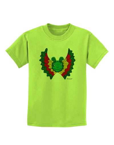 Dilophosaurus Design - Color Childrens T-Shirt by TooLoud-Childrens T-Shirt-TooLoud-Lime-Green-X-Small-Davson Sales