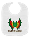 Dilophosaurus Design - Color - Text Baby Bib by TooLoud