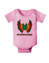 Dilophosaurus Design - Color - Text Baby Romper Bodysuit by TooLoud-Baby Romper-TooLoud-Light-Pink-06-Months-Davson Sales