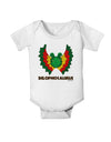 Dilophosaurus Design - Color - Text Baby Romper Bodysuit by TooLoud-Baby Romper-TooLoud-White-06-Months-Davson Sales