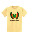 Dilophosaurus Design - Color - Text Childrens T-Shirt by TooLoud-Childrens T-Shirt-TooLoud-Daffodil-Yellow-X-Small-Davson Sales