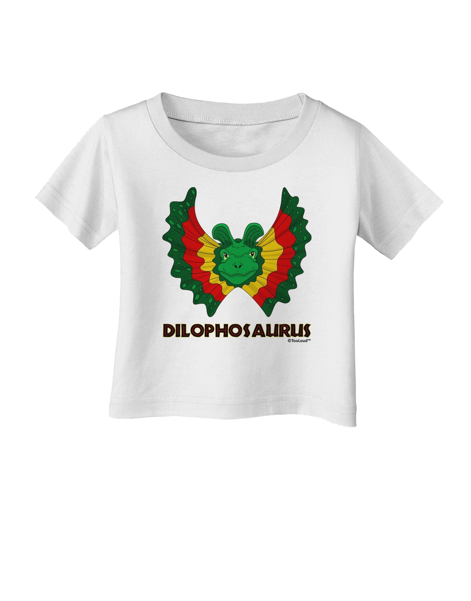 Dilophosaurus Design - Color - Text Infant T-Shirt by TooLoud-Infant T-Shirt-TooLoud-White-06-Months-Davson Sales
