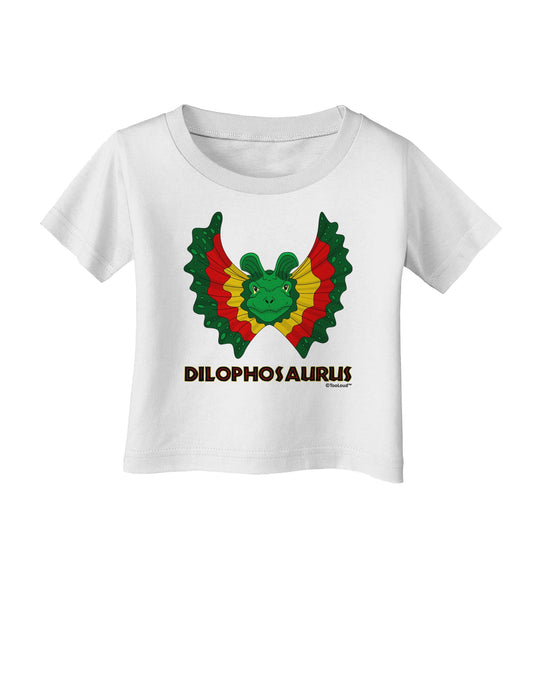 Dilophosaurus Design - Color - Text Infant T-Shirt by TooLoud-Infant T-Shirt-TooLoud-White-06-Months-Davson Sales