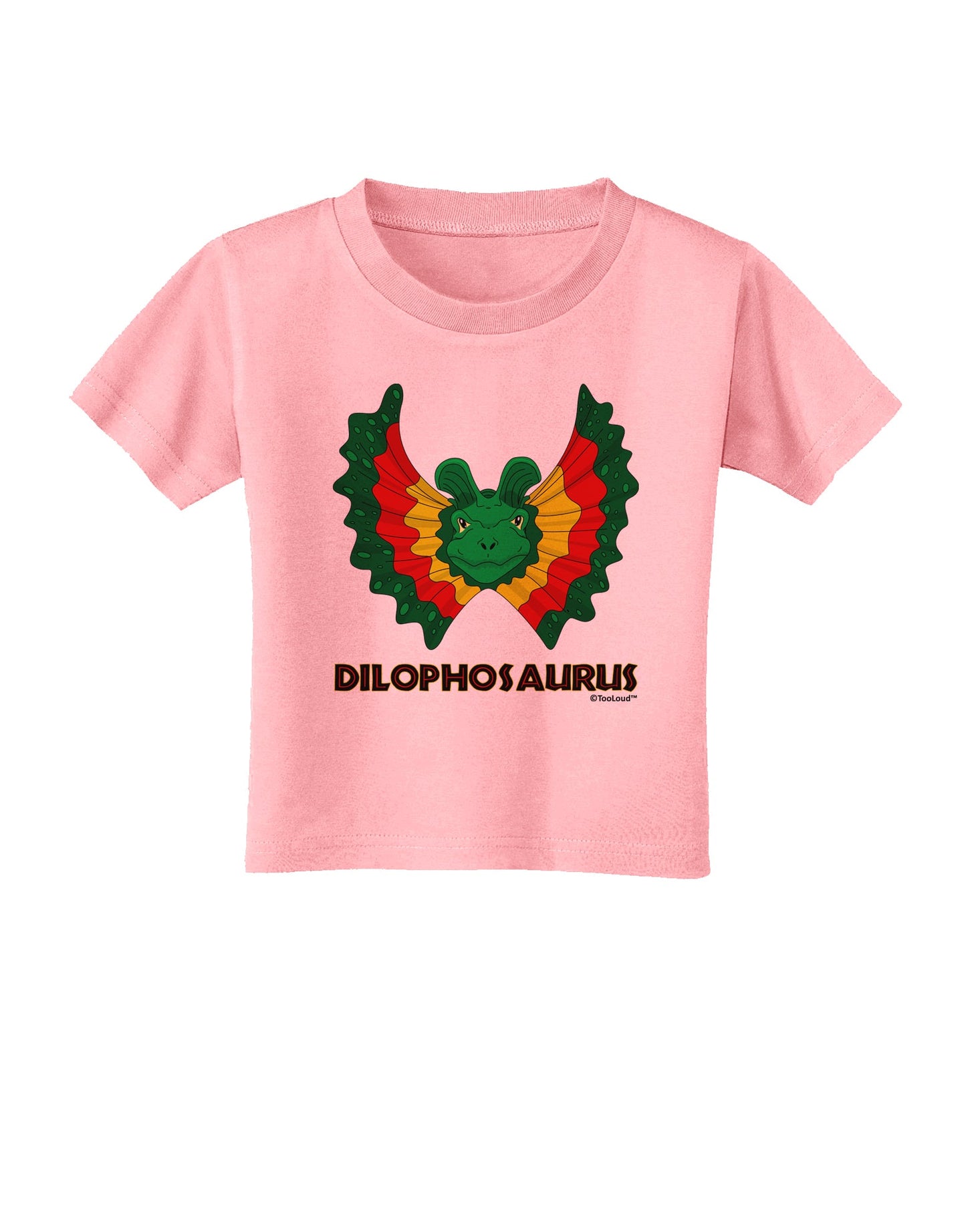 Dilophosaurus Design - Color - Text Toddler T-Shirt by TooLoud-Toddler T-Shirt-TooLoud-Candy-Pink-2T-Davson Sales