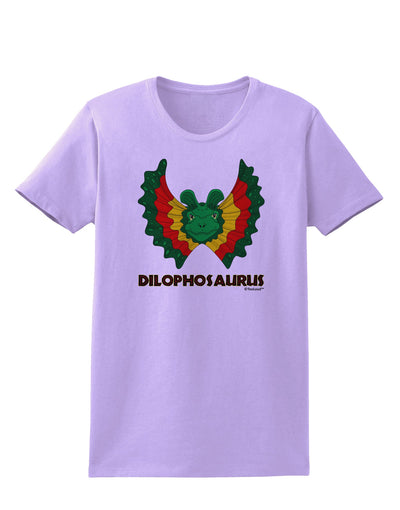 Dilophosaurus Design - Color - Text Womens T-Shirt by TooLoud-Womens T-Shirt-TooLoud-Lavender-X-Small-Davson Sales