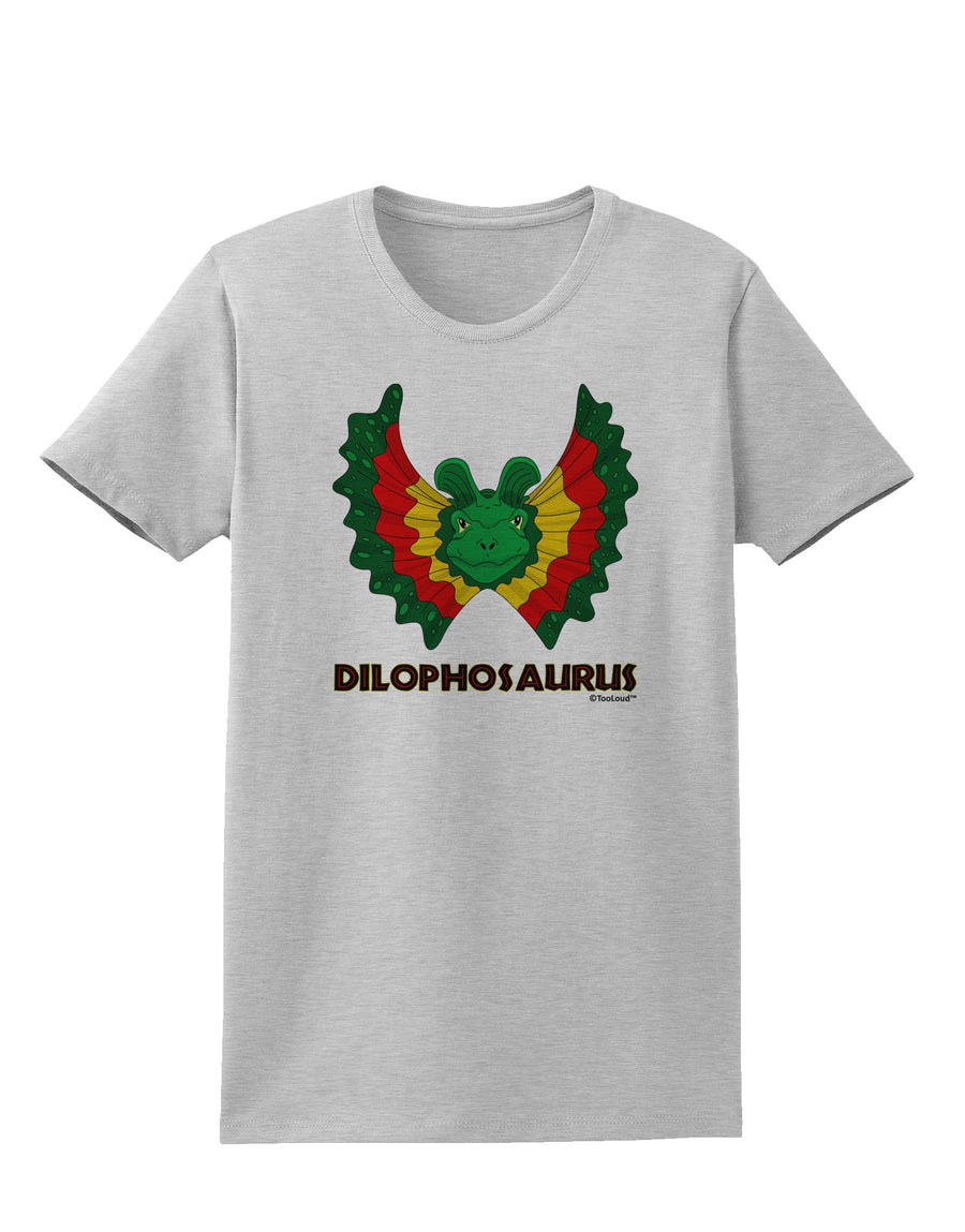 Dilophosaurus Design - Color - Text Womens T-Shirt by TooLoud-Womens T-Shirt-TooLoud-White-X-Small-Davson Sales