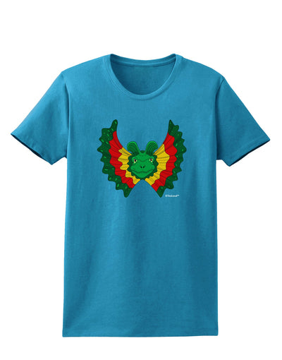 Dilophosaurus Design - Color Womens Dark T-Shirt by TooLoud-Womens T-Shirt-TooLoud-Turquoise-X-Small-Davson Sales