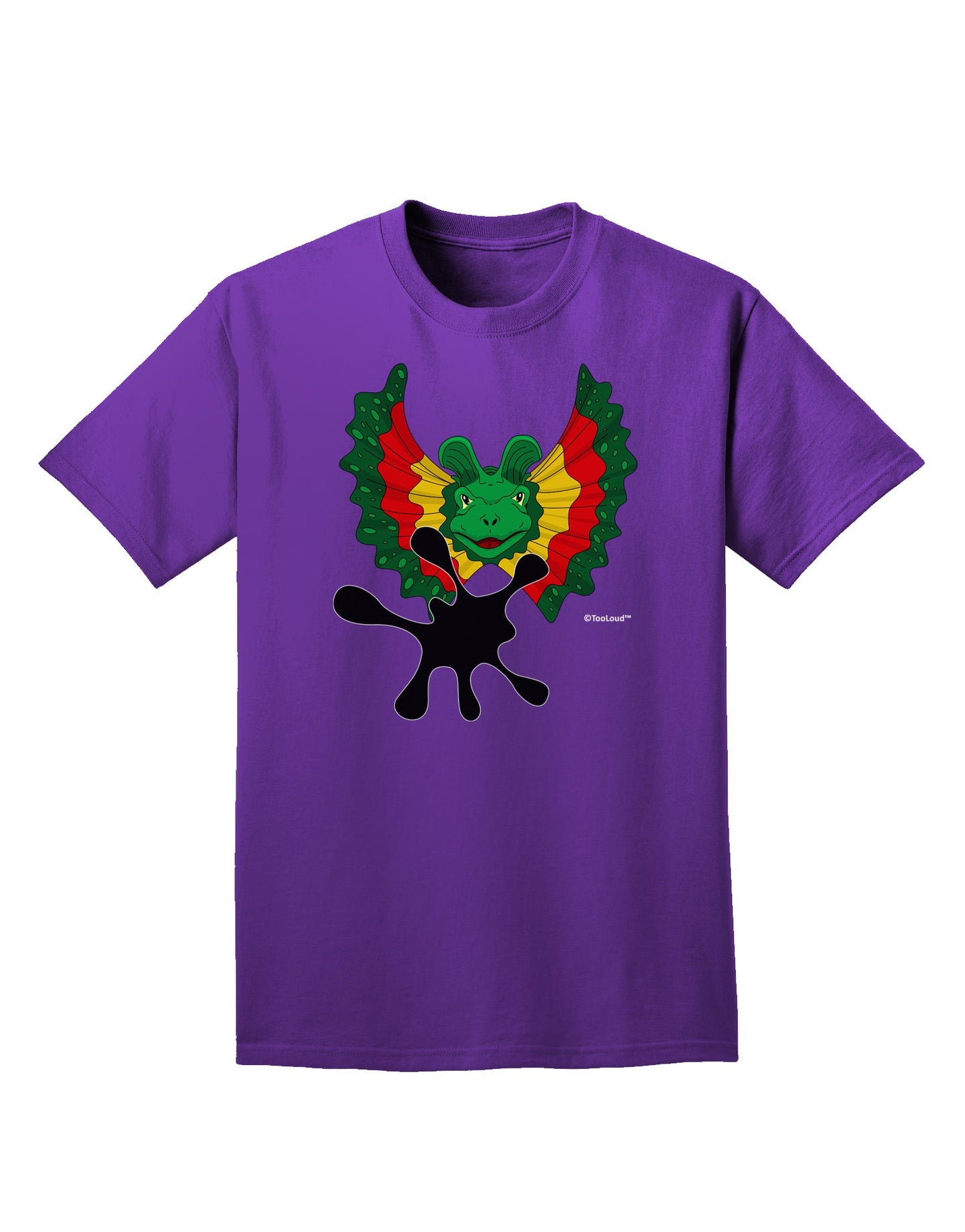 Dilophosaurus Design - Spit Adult Dark T-Shirt by TooLoud-Mens T-Shirt-TooLoud-Purple-Small-Davson Sales