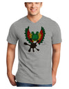 Dilophosaurus Design - Spit Adult V-Neck T-shirt by TooLoud-Mens V-Neck T-Shirt-TooLoud-HeatherGray-Small-Davson Sales