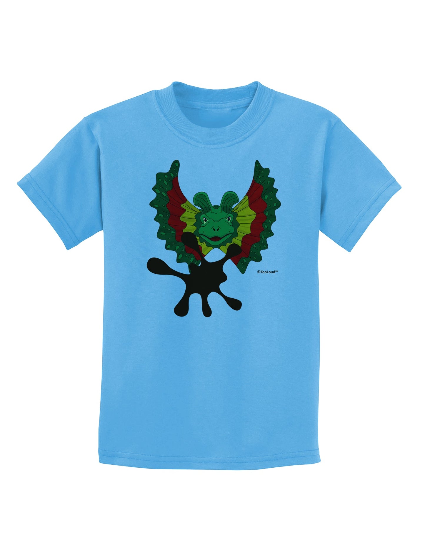 Dilophosaurus Design - Spit Childrens T-Shirt by TooLoud-Childrens T-Shirt-TooLoud-Aquatic-Blue-X-Small-Davson Sales