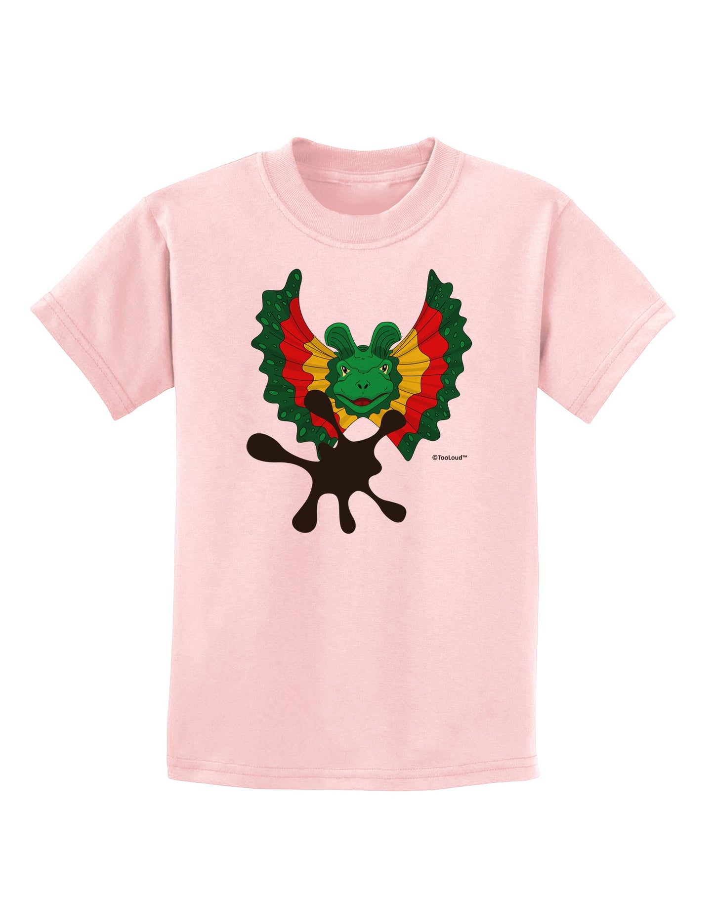 Dilophosaurus Design - Spit Childrens T-Shirt by TooLoud-Childrens T-Shirt-TooLoud-PalePink-X-Small-Davson Sales
